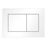 Tapis Cubix: Dual Flush Actuator Plate, White