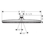 Raindance Alive S 300 EcoSmart: Overhead Shower; 1-Jet Brushed Bronze - Image 4