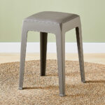 PP Stool With Cushion; (46x46x76)cm, Grey
