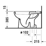 Duravit: D-Code: WC Pan: White, Vert. OutletC/C #21110100002