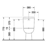 Duravit: D-Code: WC Pan: White, Vert. OutletC/C #21110100002