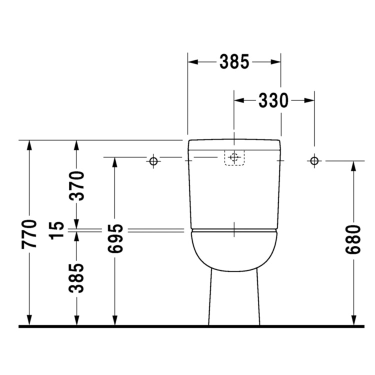 Duravit: D-Code: WC Pan: White, Vert. OutletC/C #21110100002