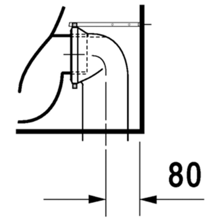 Duravit: Starck 3: WC Pan: White, Back to wall #012409