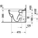 Duravit: Starck 3: WC Pan: White, Back to wall #012409