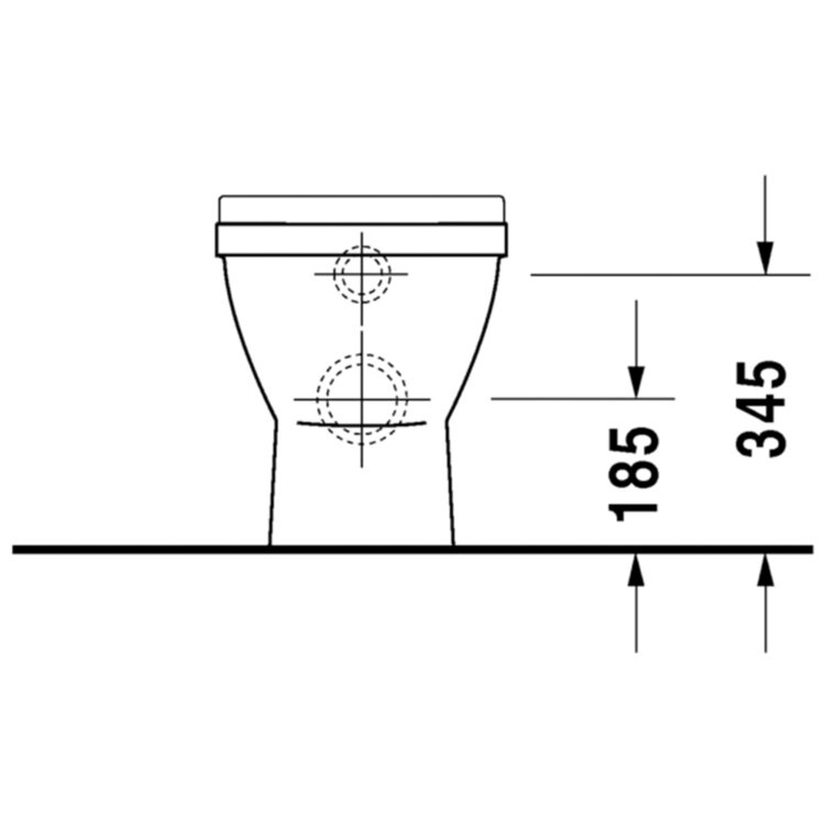 Duravit: Starck 3: WC Pan: White, Back to wall #012409