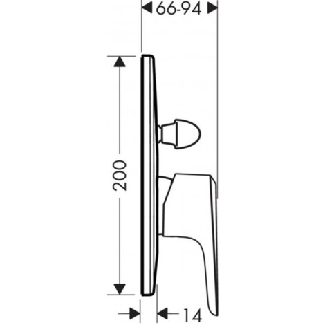 HGrohe Ecos: For 4-Way Shower Mixer body + finish set C.P.:#31779000