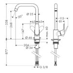 Hansgrohe Focus: Sink Mixer: Swivel: C.P. #31820000