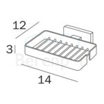 Inda: Corner Soap Basket Deep: CP #A0449HCR007