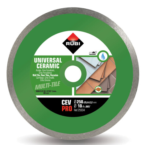 Rubi: CEV250: Basic Line Diamond Disc: 250mm, 10in #25934 1