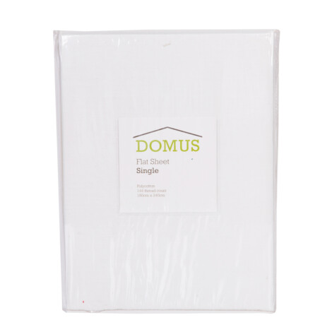 DOMUS: Flat Single Bed Sheet: 180x240cm PC144-D 1