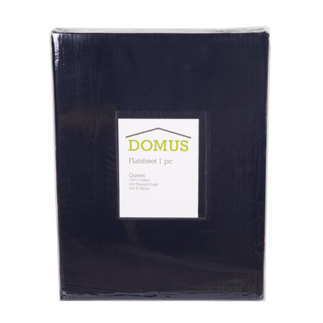 DOMUS : Flat Queen Bed Sheet, 250T 100% Cotton : 240x260cm 1