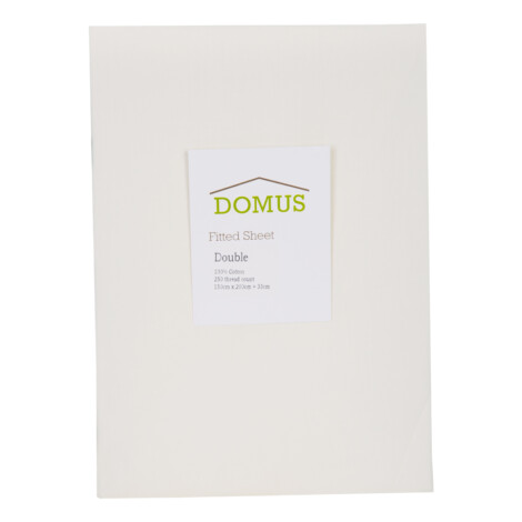 DOMUS: Fitted Double Bed Sheet, 250T 100% 1