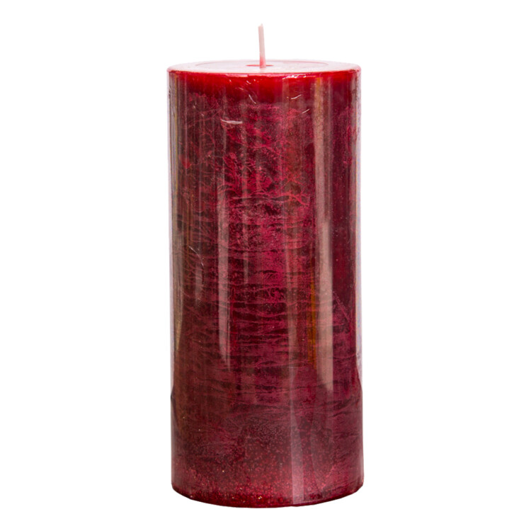 Scented Pillar candle; 15cm, Dark Red | TACC - shop online today!