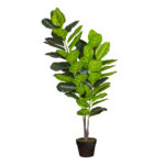 Rubber Plant Decorative Potted Flower: 130cm #D357KU