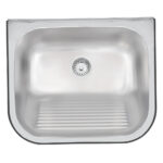 Tramontina: S/Steel Wall-Type Laundry Sink With Brackets: SB, 50x40cm, + Wst #94401107