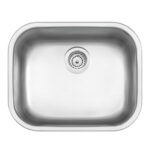 Tramontina: S/Steel Built-In Wash Basin : Single Bowl+Waste, Satin 50x40cm #94025102