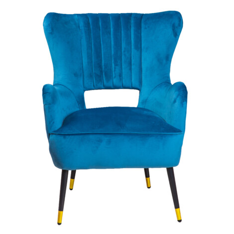 Fabric Arm Chair: 1-Seater- (73x70x93)cm, Sky Blue 1