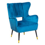 Fabric Arm Chair: 1-Seater- (73x70x93)cm, Sky Blue