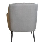 Fabric Arm Chair: 1-Seater- (75x79x88)cm, Gray