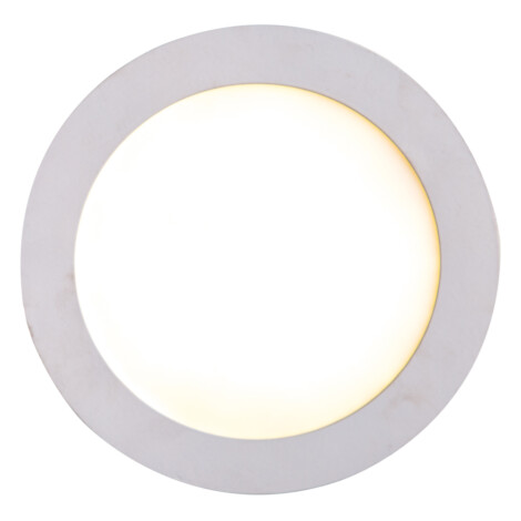 LED Recessed Round Panel Light; 12W, 3000K  1