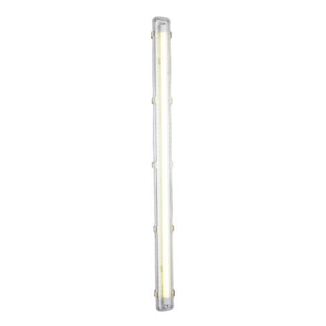 Domus: 4FT Single Deep Weatherproof IP65 Fitting Wired For Double ended LED T8 Tube; 1x36W