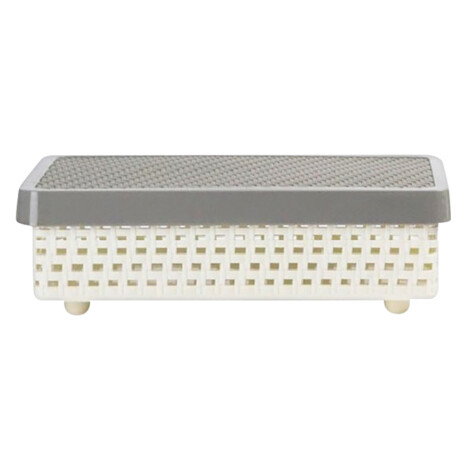 Senn Storage Basket With Lid, Cream/Soft Grey 1