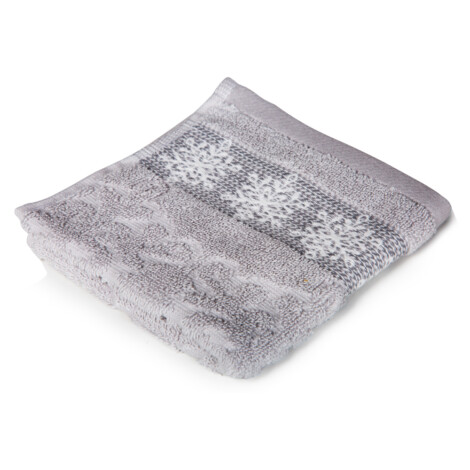 Flake Face Towel: (33x33)cm, Grey
