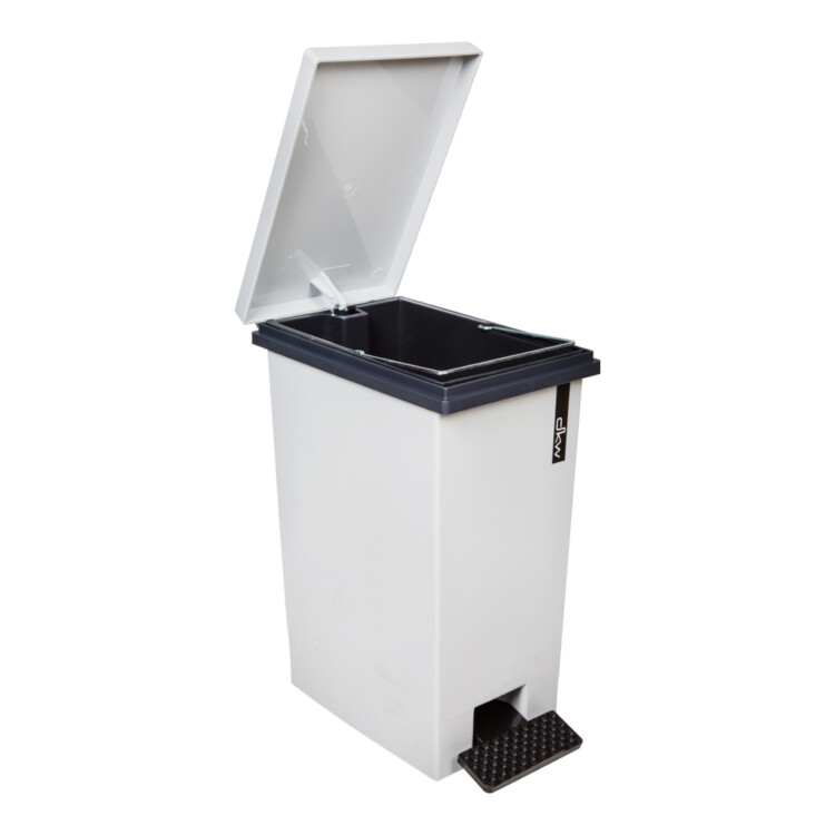 Saan Step Bin; 4.8Lts, Grey White/Dark Grey