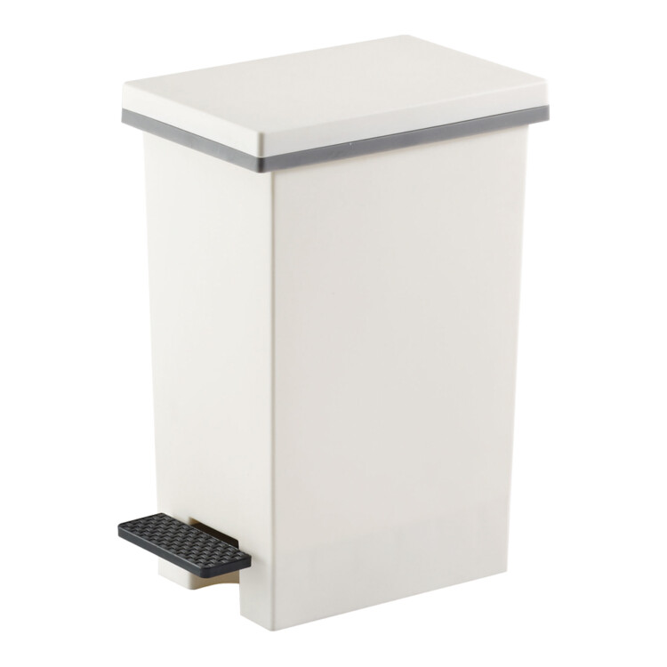 Saan Step Bin; 4.8Lts, White/Grey