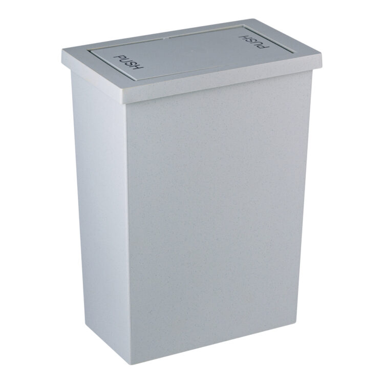 Printed Slim Swing Bin; 8Lts, Grey White/Black