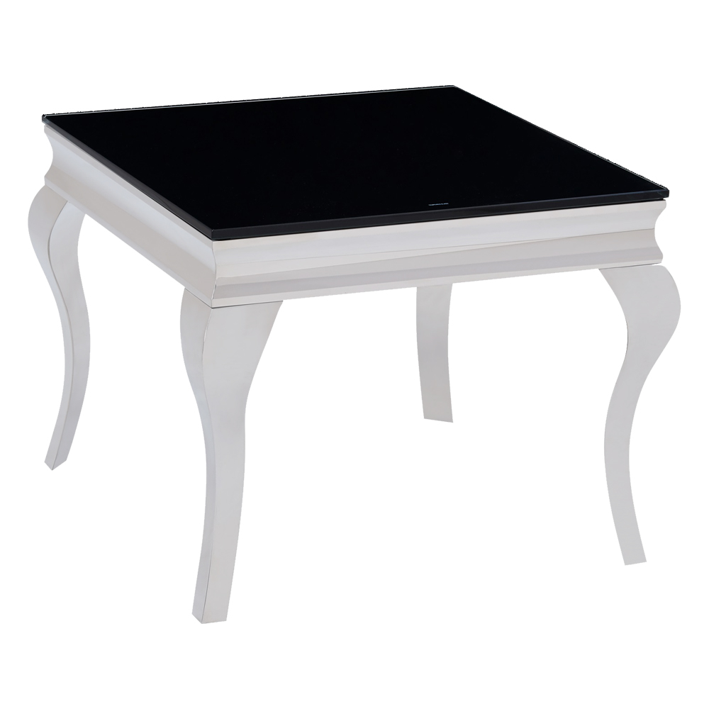 white and black accent table