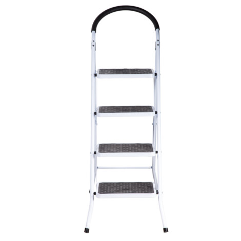 Domus Power: 4-Step Steel Ladder : (51x84x136)cm, White/Black 1