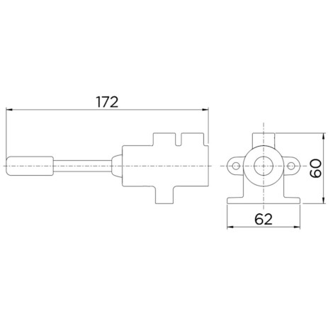 Docol matic: Pedal Operated Flush Valve, Chrome Plated