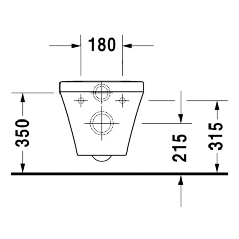 Durastyle: WC Pan: Wall Hung, Rimless: 62cm, White