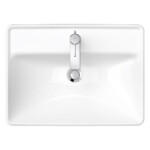 D-Neo: Counter Top Basin 1 Tap Hole And Overflow; 60cm, White