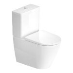 D-Neo: WC Pan, Rimless With Vario Outlet + Fixings, Close Coupled; 65cm, White