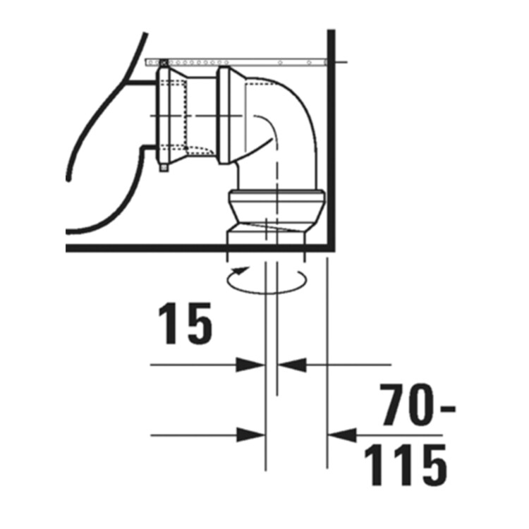 D-Neo: WC Pan, Rimless With Vario Outlet + Fixings, Close Coupled; 65cm, White