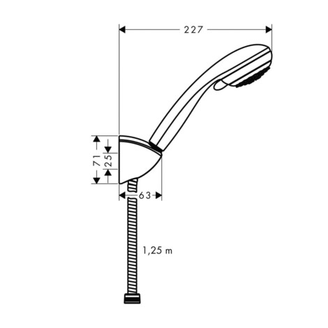 Crometta 85/Porter C : Shower Attachment, Chrome Plated