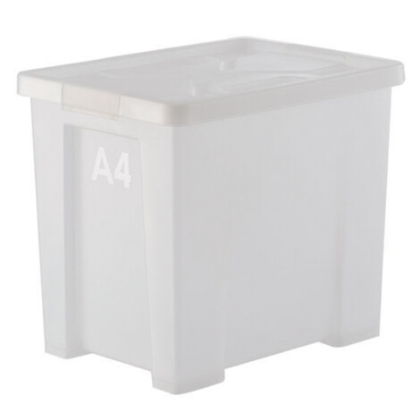 A4 Multi Purpose Storage Box With Lid-25Lts, White 1
