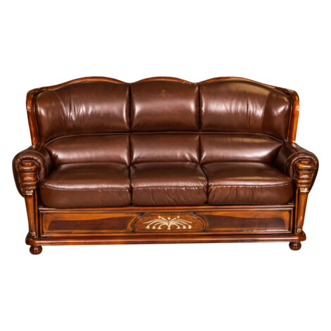 Leather Sofa: 7-Seater (3+2+1+1), Brown