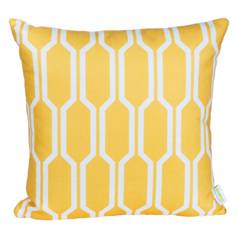 Domus: Outdoor Pillow; (45×45)cm, Yellow/White 1