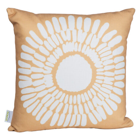 Domus: Flower Outdoor Pillow; (45×45)cm, Beige/White 1