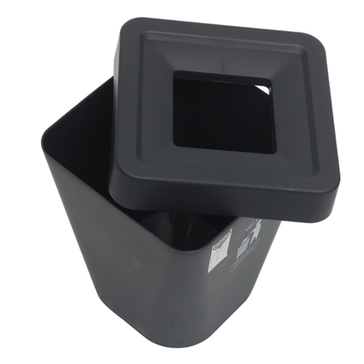 Printed Block Bin With Lid; 5.5Lts, Grey White/Black