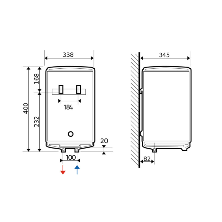 Electric Water Heater; Over Sink, 15Ltrs