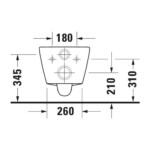 D-Neo Durafix: WC Pan: Wall Hung, Rimless: 54cm, White