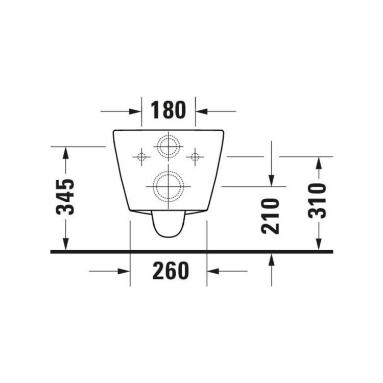 D-Neo Durafix: WC Pan: Wall Hung, Rimless: 54cm, White