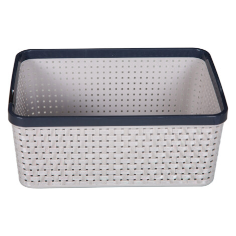 Sann Storage Basket; Small, Soft Grey/Dark Grey 1