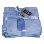 Bath Towel Set, 4pc Plain 550GMS, Blue