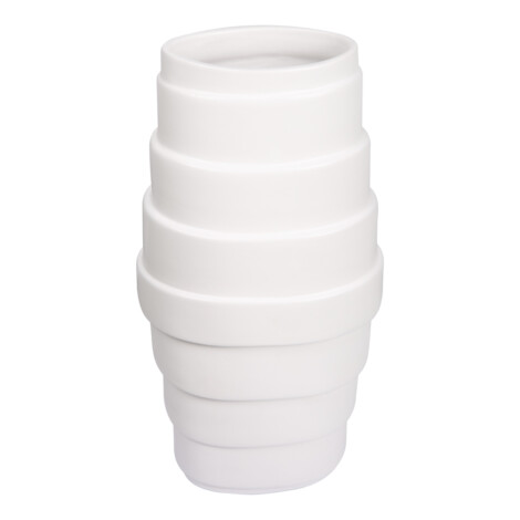 Ceramic Vase; (16x11x30)cm, Matt White 1