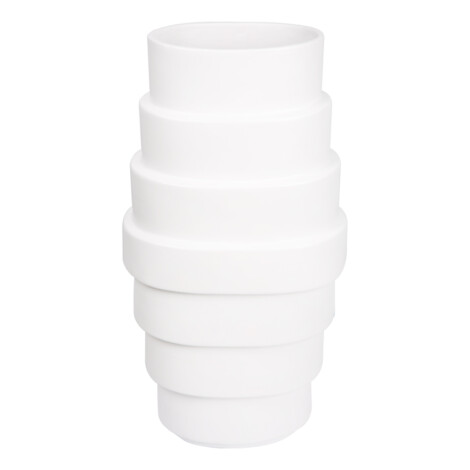 Ceramic Vase; (22x15x42)cm, Matt White 1